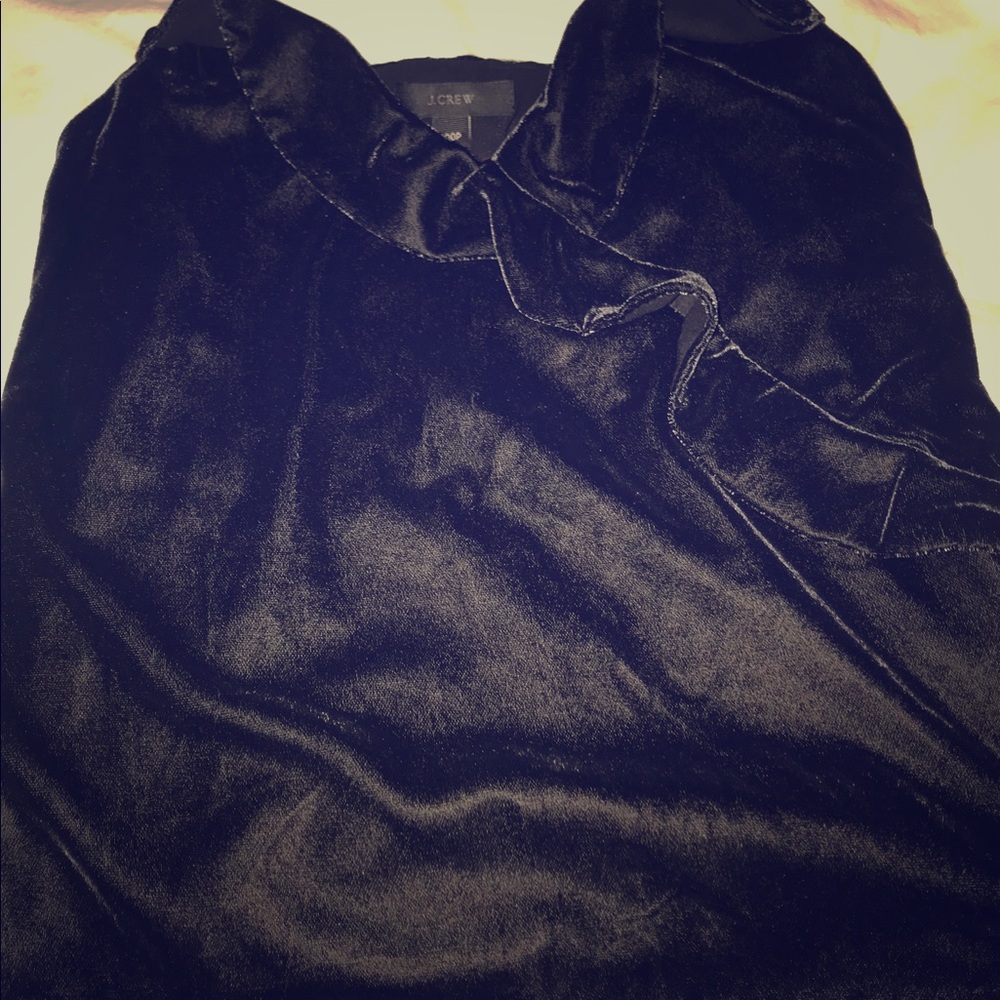 Black velvet JCrew shirt.